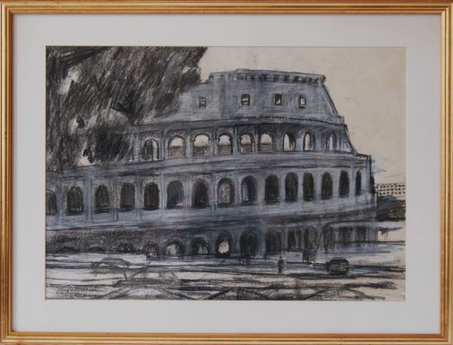 Rome Collusium  Conte and Pastel on Paper   58cm x 41cm     